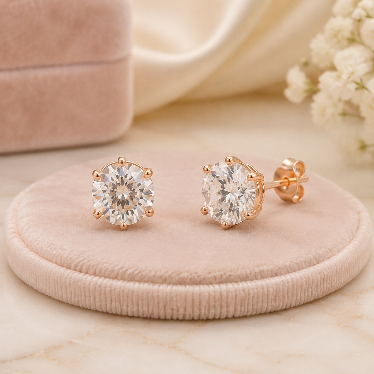 Timeless Radiance Solitaire Studs