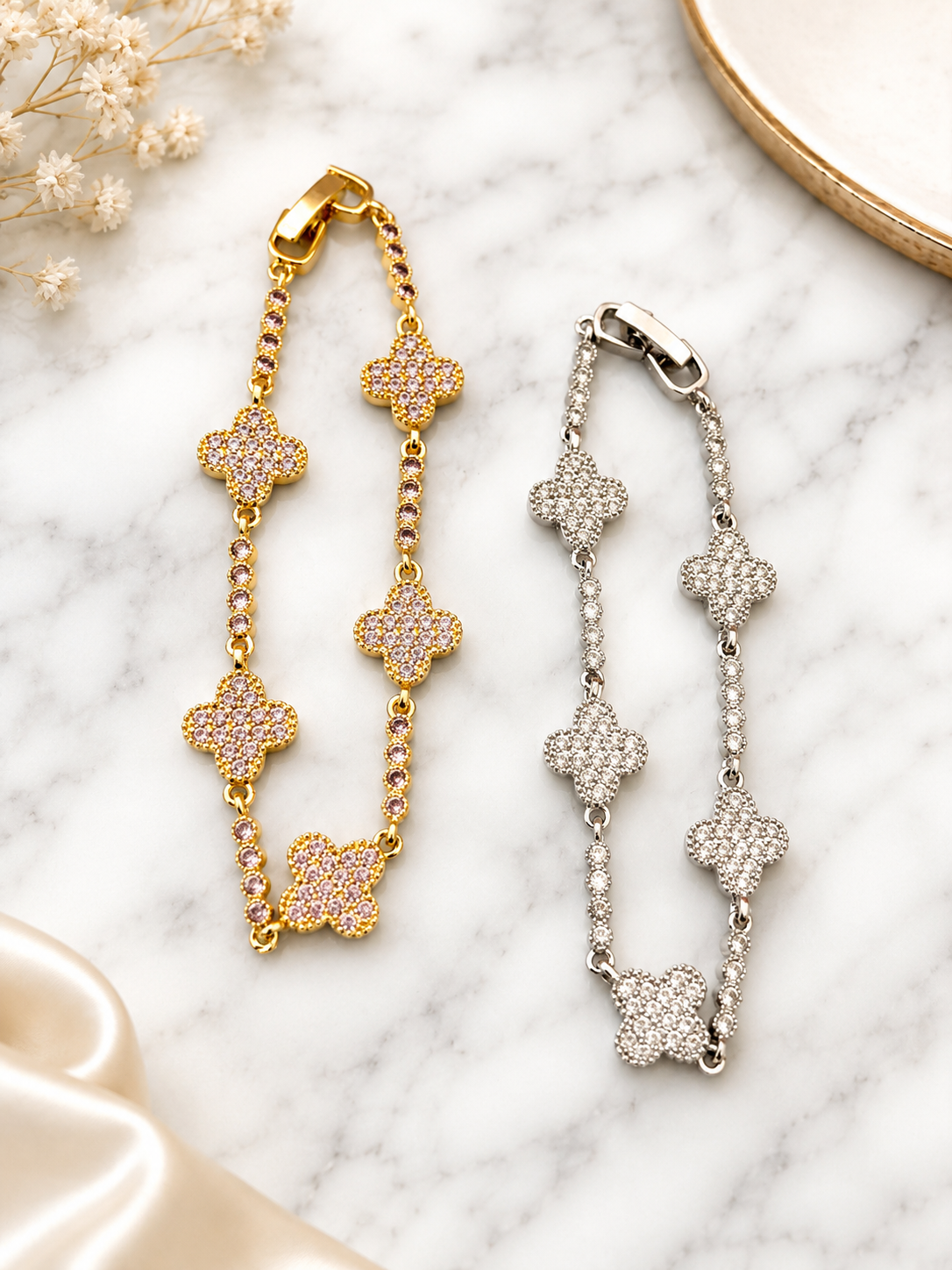 Luxe Clover Pave Bracelet