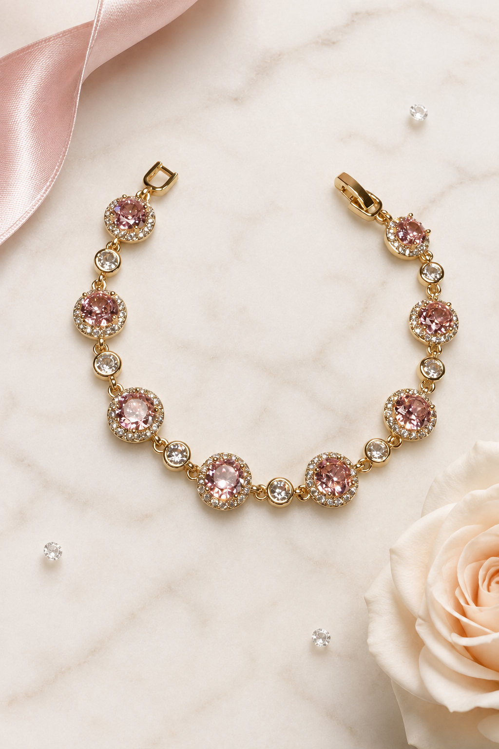 Luxe Round Halo Bracelet