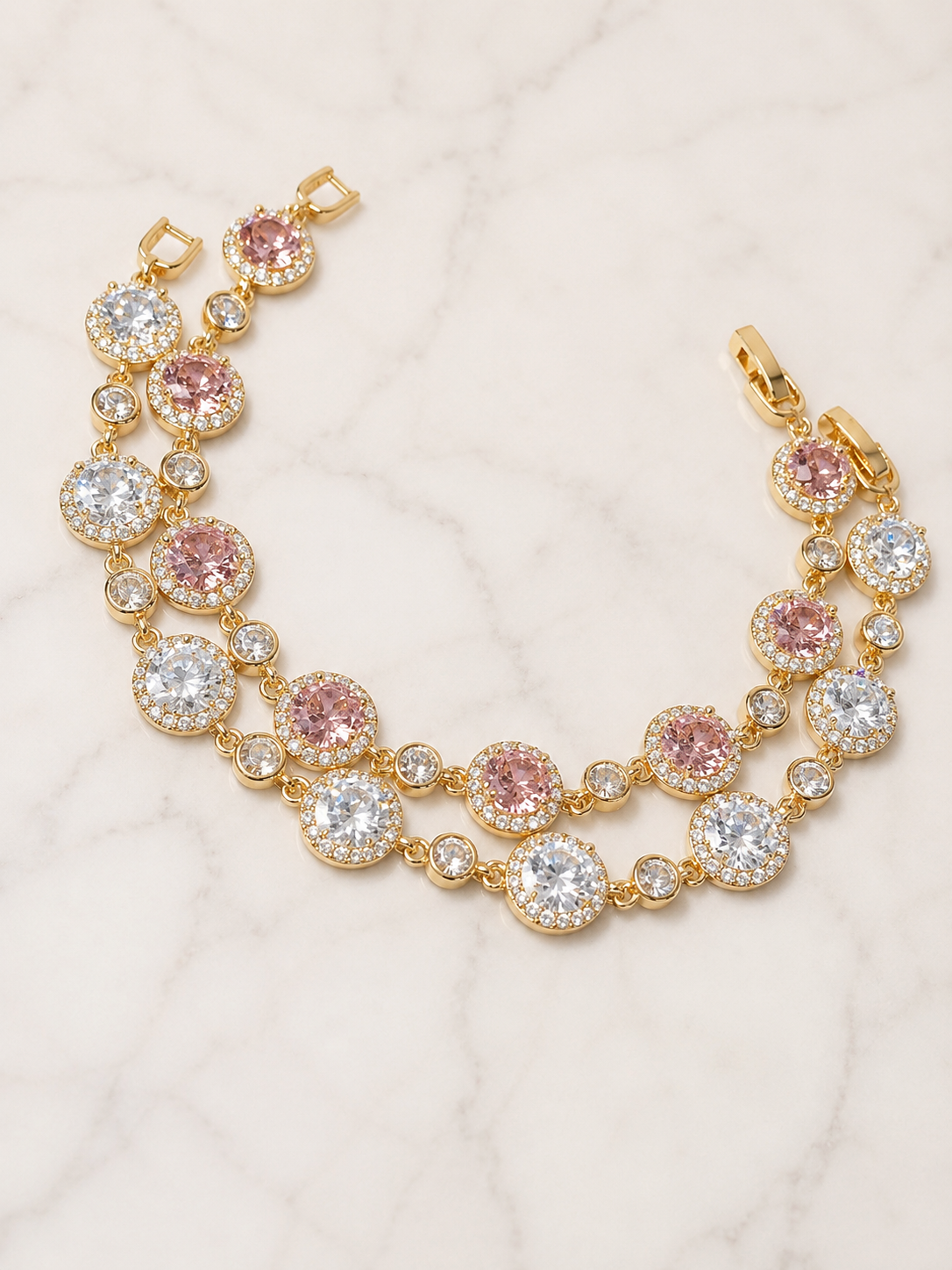 Luxe Round Halo Bracelet