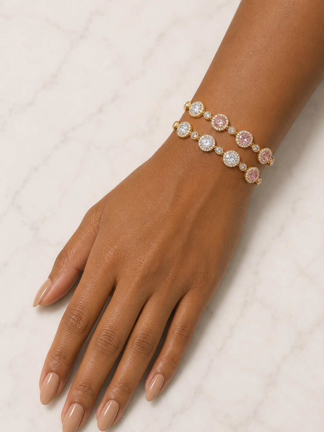 Luxe Round Halo Bracelet