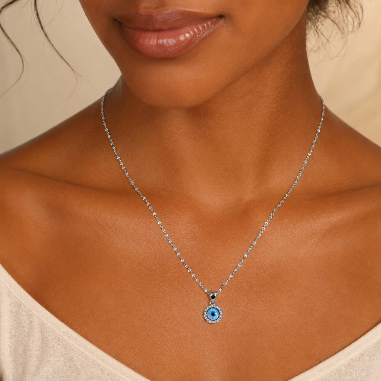 Protected in Blue Necklace