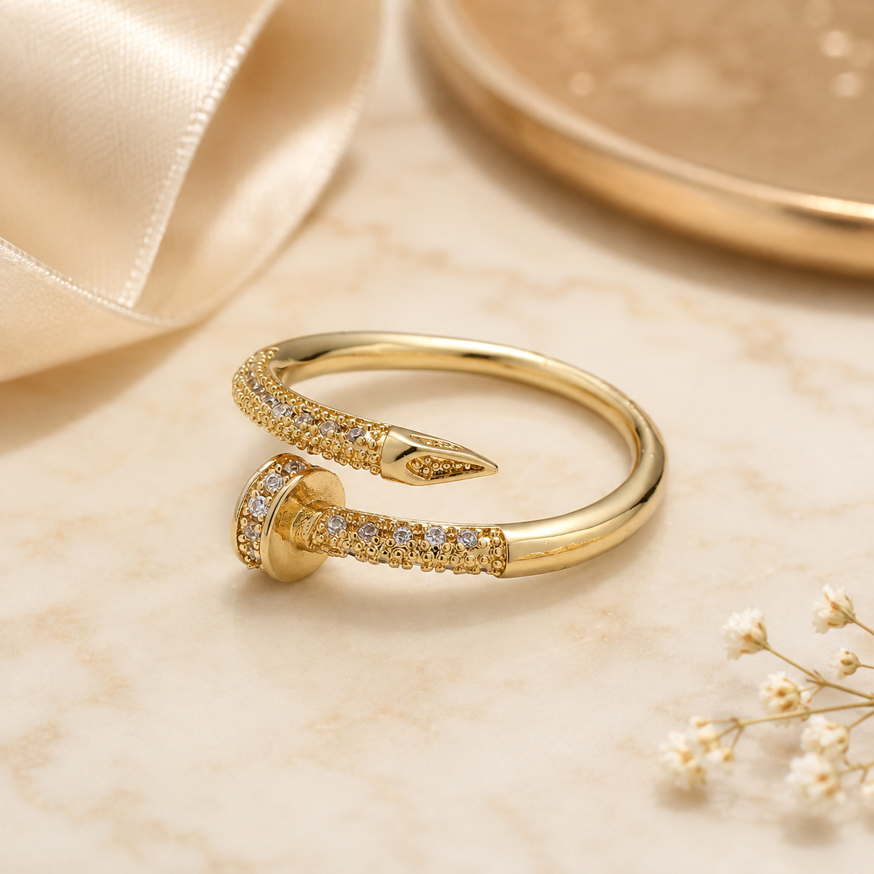 Golden Nail Luxe Ring