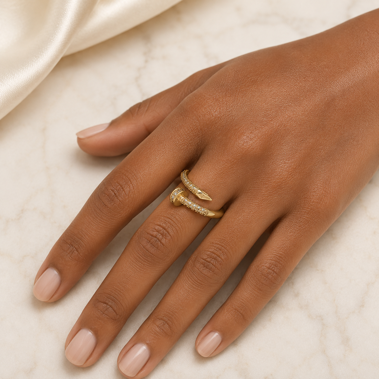 Golden Nail Luxe Ring