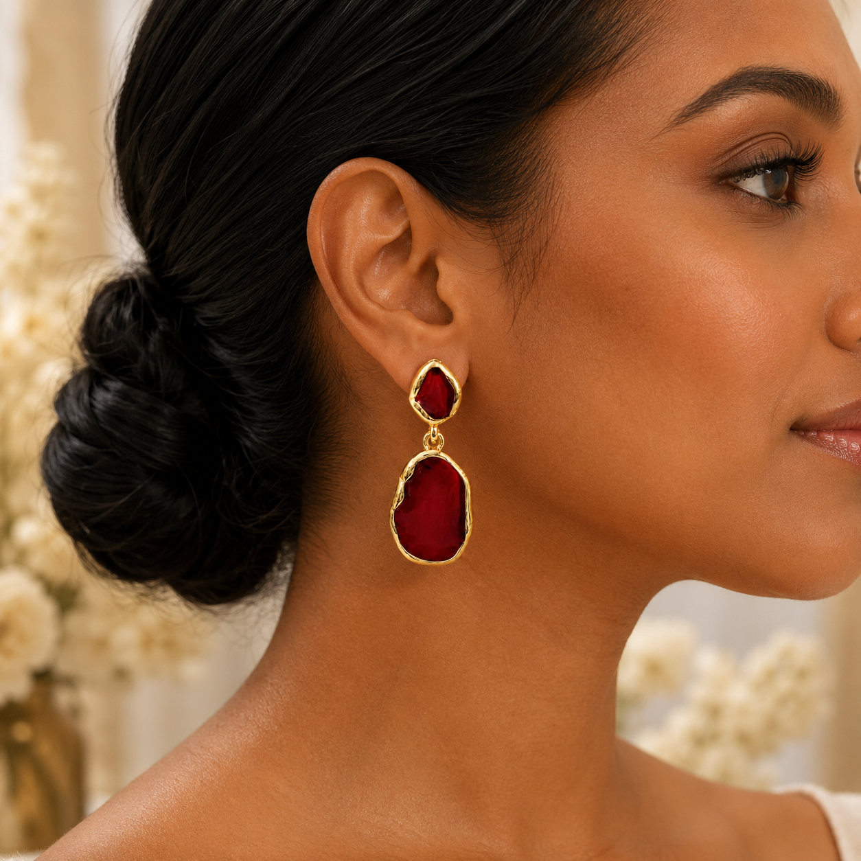 Crimson Glow Statement Drops