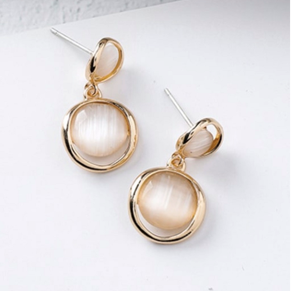 Simplistic Round Drop Earrings