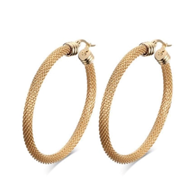 Wireknit Hoop Earrings